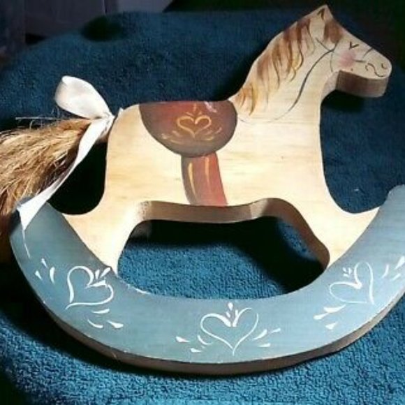 Vintage Hand Painted Rocking Horse Decor - Picture 4 of 6